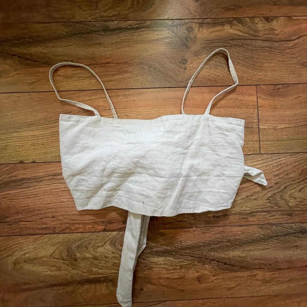 Reversible Oak + Fort Linen Crop Top